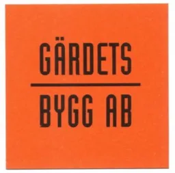 GÄRDETS BYGG AB – varumärkesbild för Gärdets Bygg AB