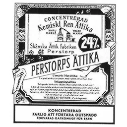 PERSTORPS ÄTTIKA – varumärkesbild för O. Kavli Aktiebolag